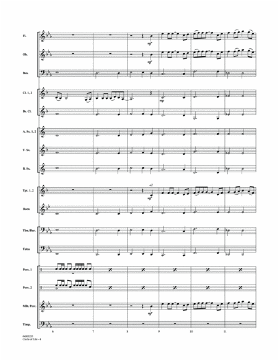 Circle of Life (from The Lion King) (arr. Michael Sweeney) - Full Score Concert Band scores gallery preview page 3