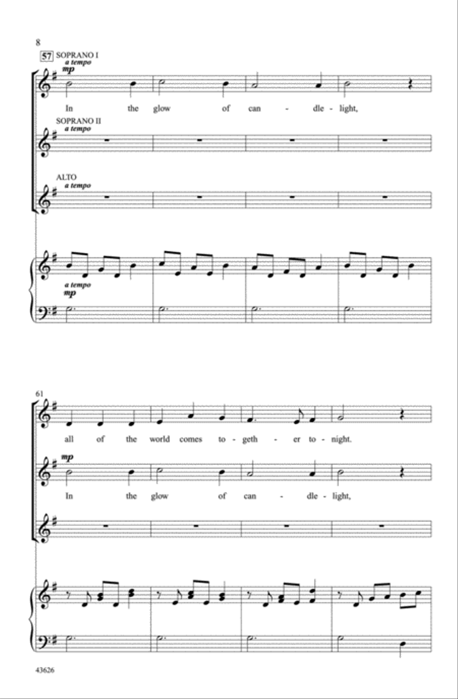 Candlelight Canon Choir scores gallery preview page 6