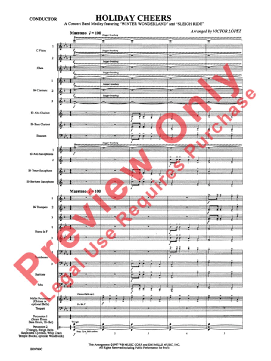 Holiday Cheers Holiday Cheers Concert Band scores gallery preview page 3