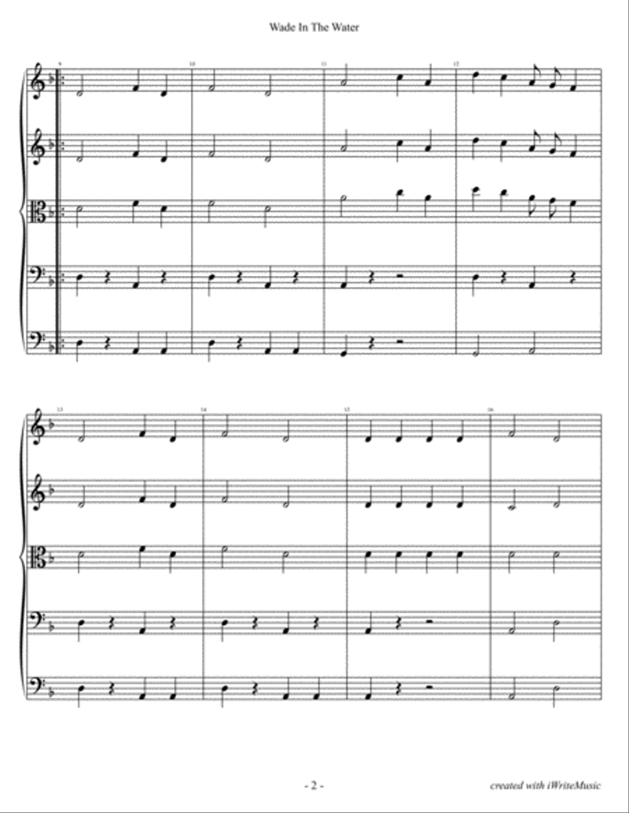 Wade in The Water, Black History Month for String Orchestra String Orchestra scores gallery preview page 2