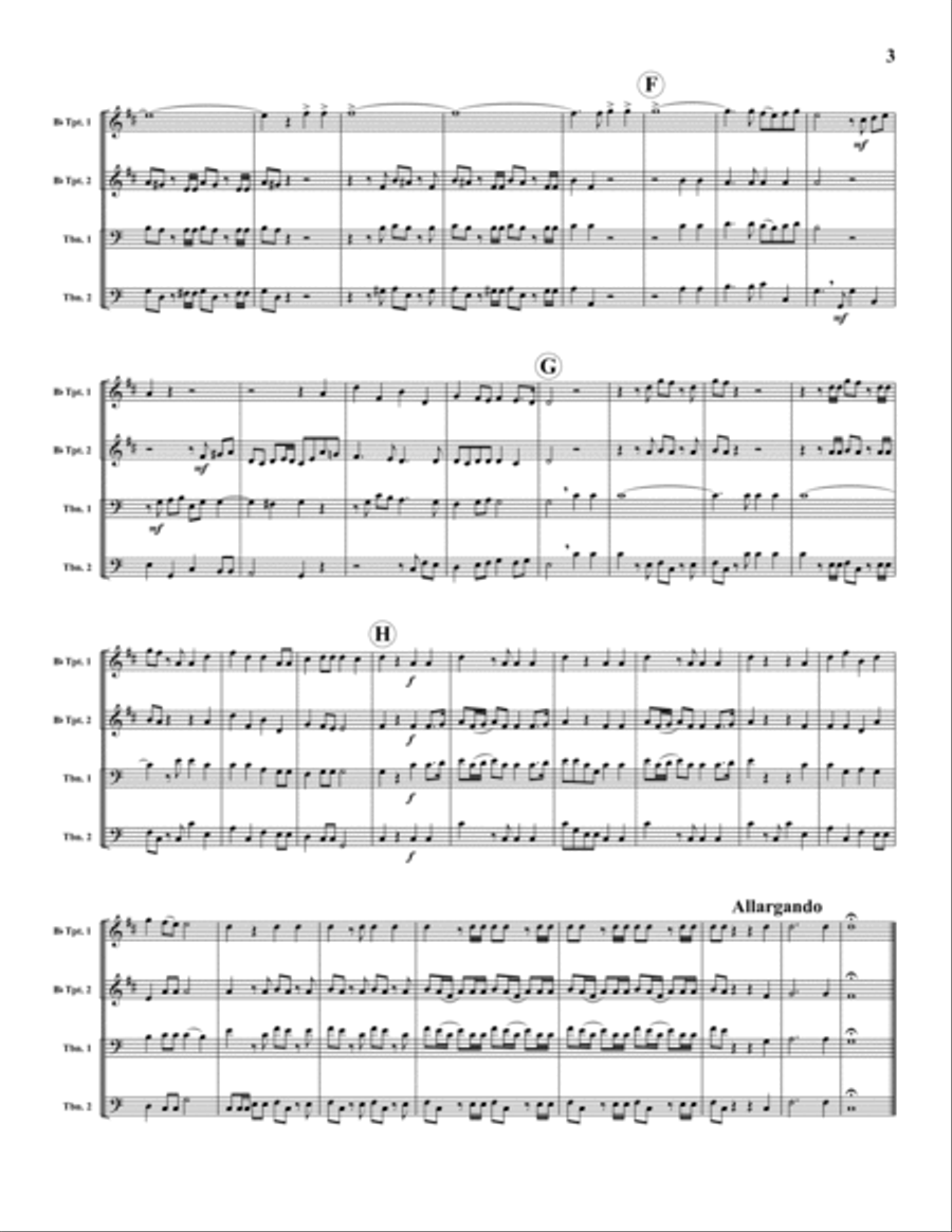 Hallelujah Chorus Horn scores gallery preview page 3