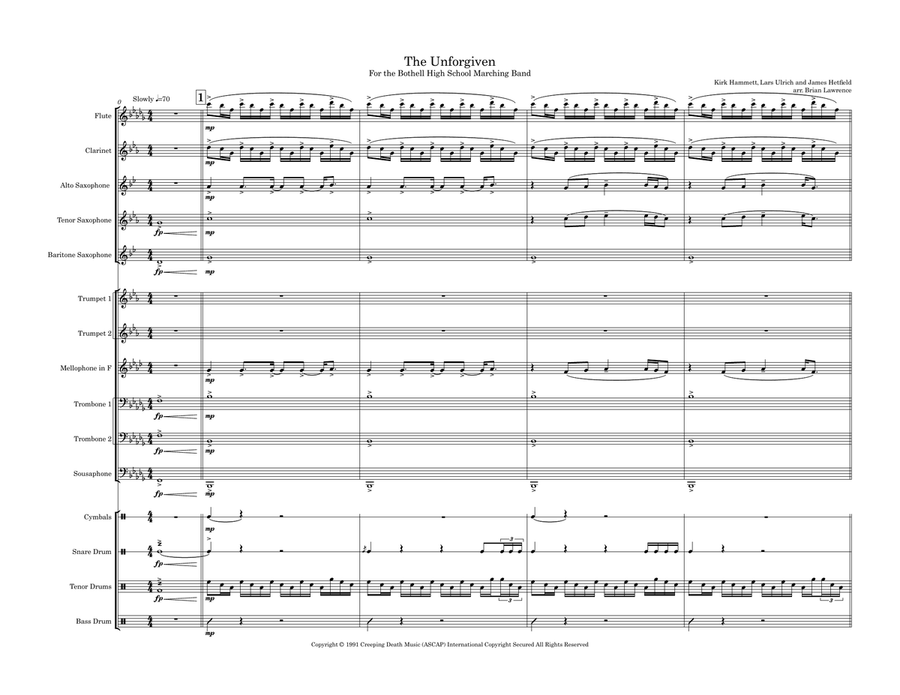 The Unforgiven Marching Band scores gallery preview page 2