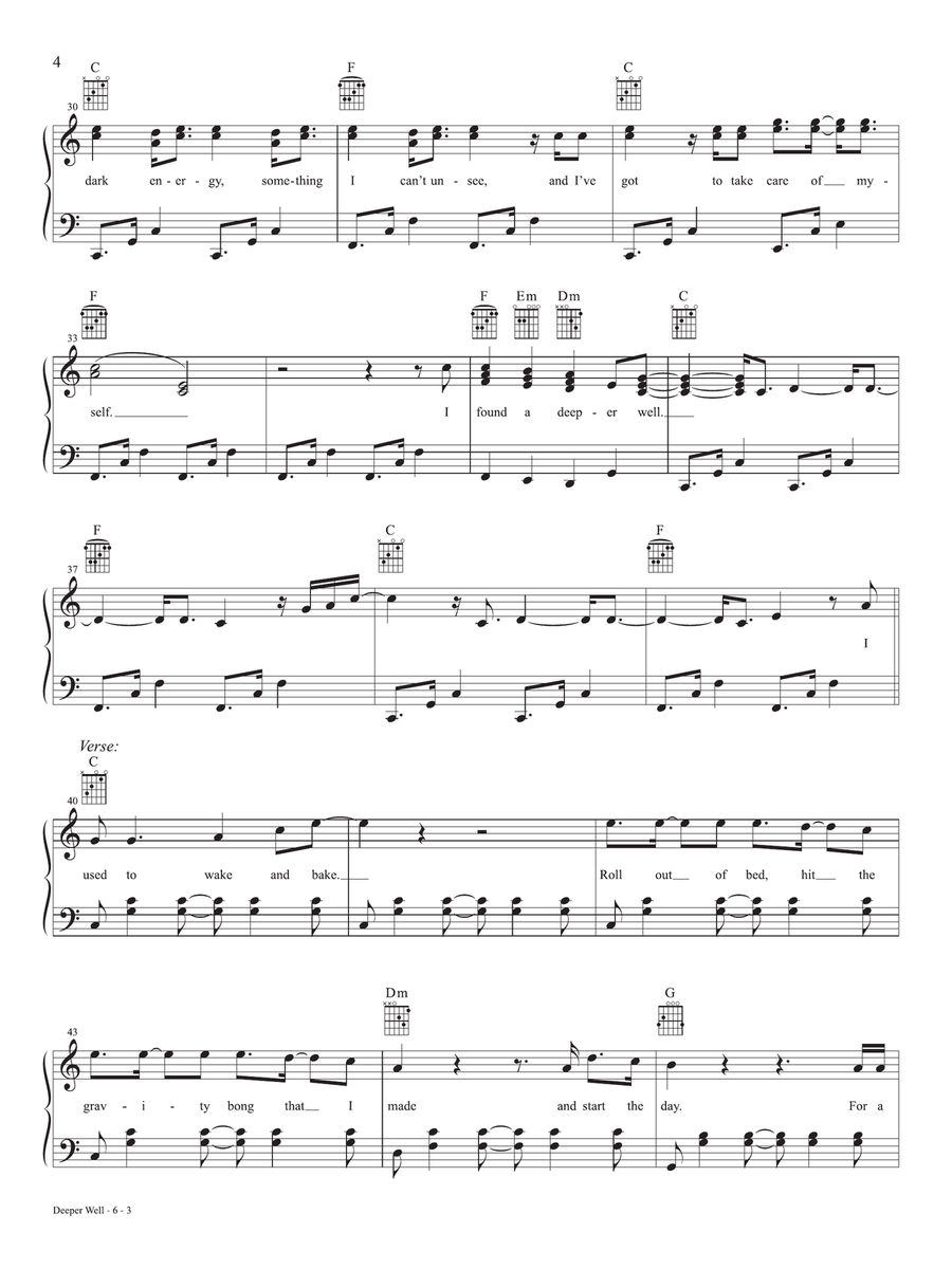 Deeper Well (From the studio album 'Deeper Well') Piano Method scores gallery preview page 3