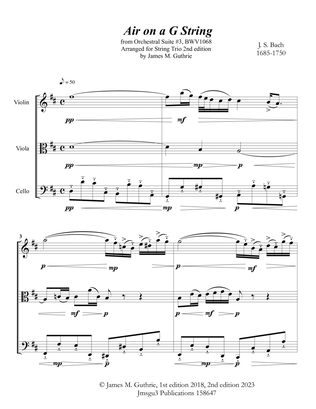 Bach: Air on a G String for String Trio