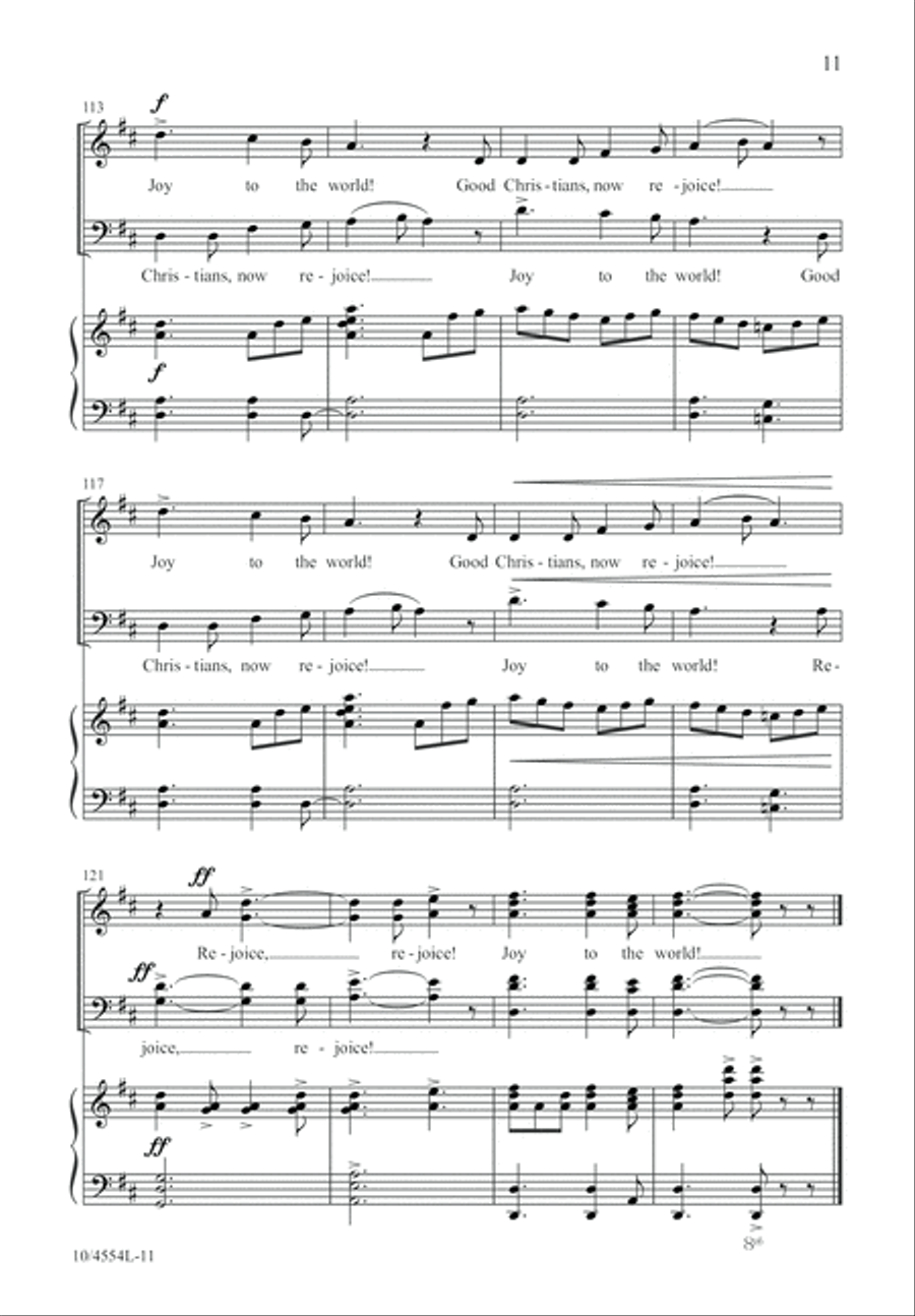 Rejoice with Joy to the World 4-Part scores gallery preview page 12