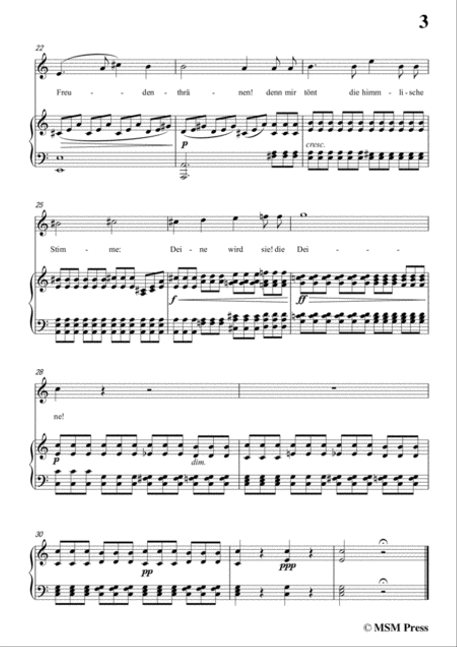 Schubert-Stimme der Liebe,in C Major,for Voice&Piano Voice scores gallery preview page 5