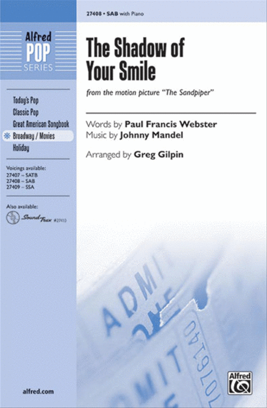 The Shadow of Your Smile 3-Part scores gallery preview page 1