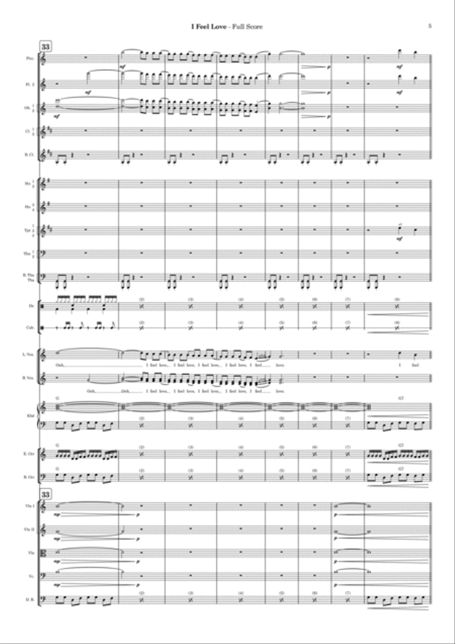 I Feel Love I Feel Love Full Orchestra scores gallery preview page 5