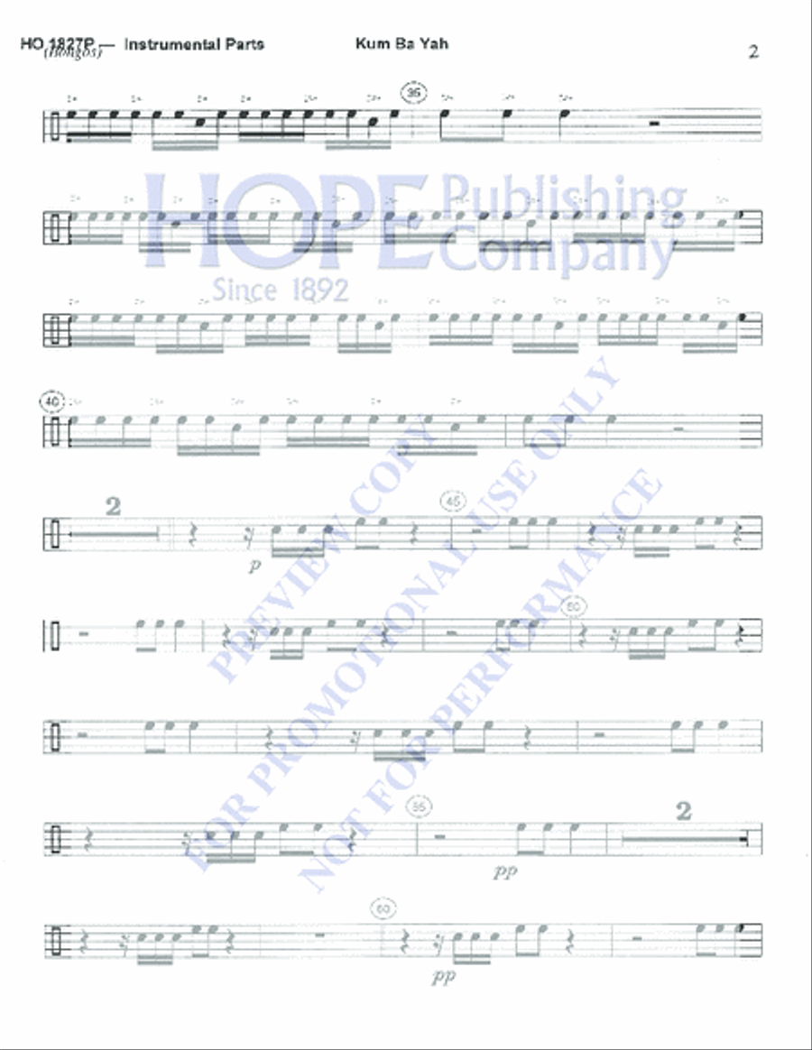 Kum Ba Yah Choir scores gallery preview page 2