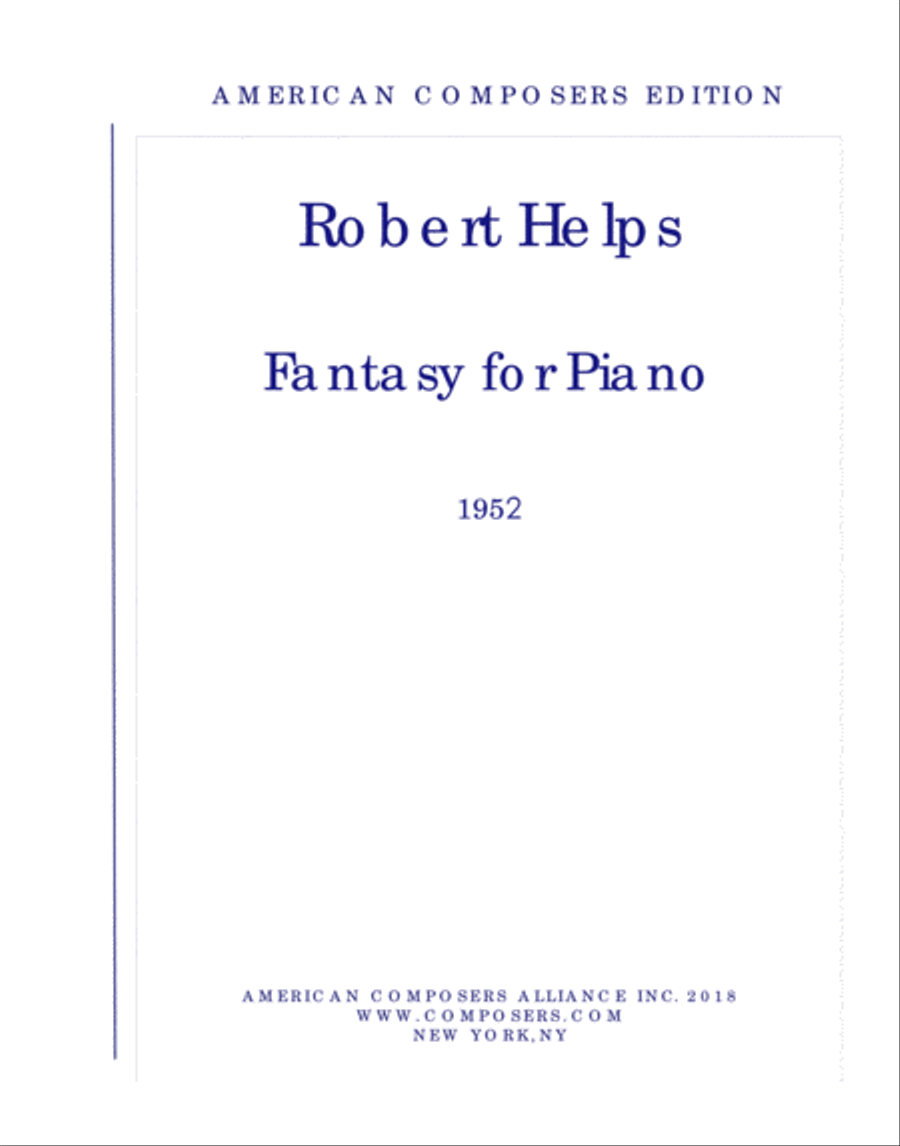 [Helps] Fantasy for Piano Piano Solo scores gallery preview page 1