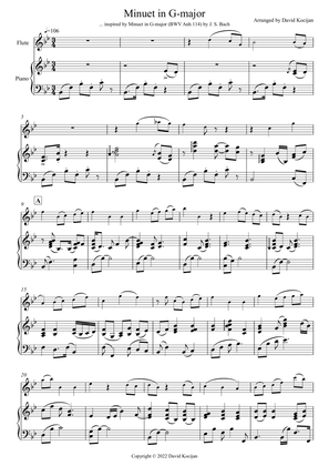 Book cover for Minuet in G-major - EASY (flute & piano)
