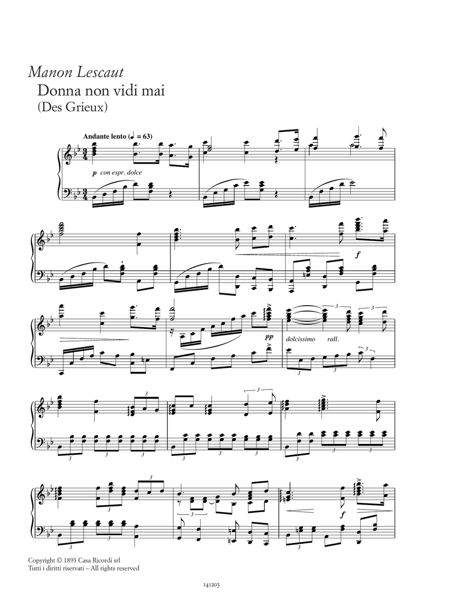 Donna non vidi mai