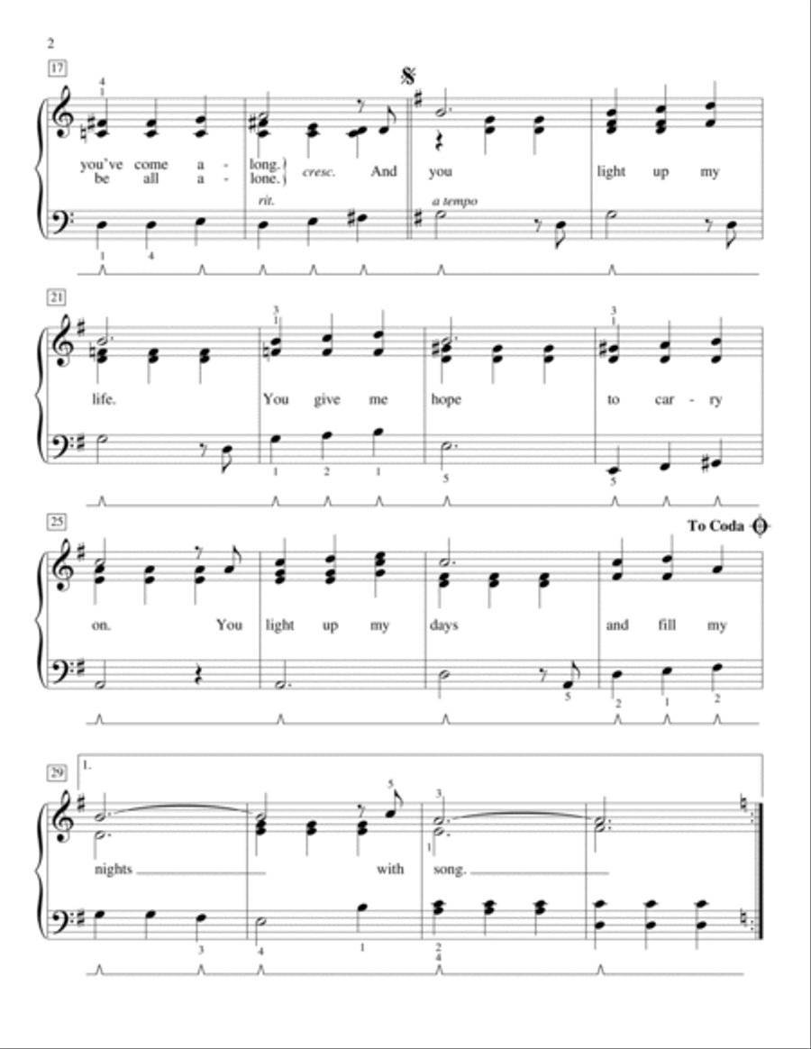You Light Up My Life (arr. William Gillock) Piano Method scores gallery preview page 2