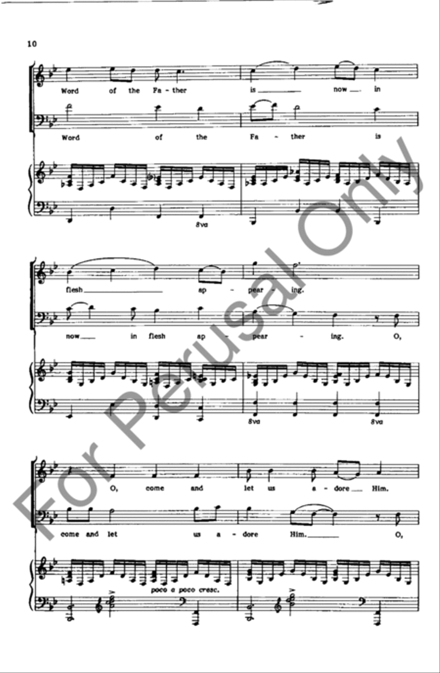 O Come (All) You Faithful 4-Part scores gallery preview page 10