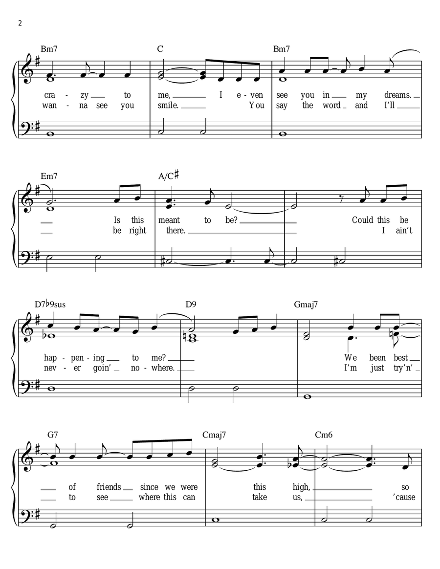 Catching Feelings Easy Piano scores gallery preview page 2