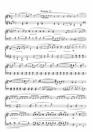 Prelude for solo Piano, Op. 16, No 12