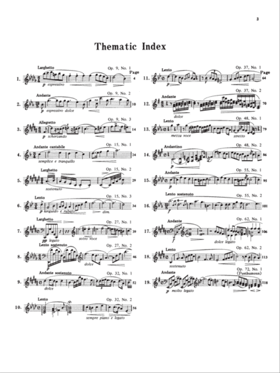 Chopin -- 19 Nocturnes Piano Solo scores gallery preview page 3