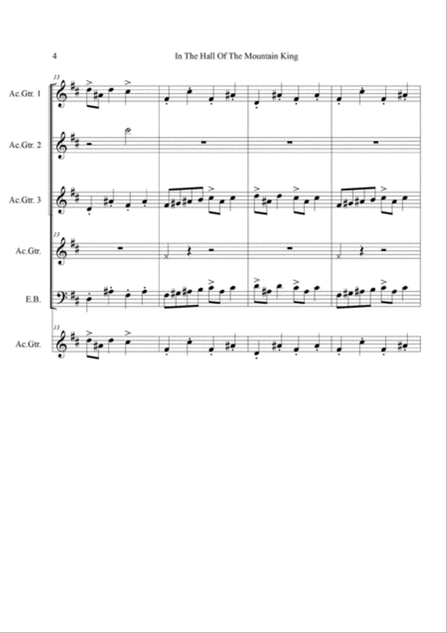 In the Hall of the Mountain King Chamber Music scores gallery preview page 4