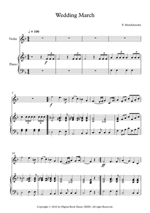 Wedding March - Felix Bartholdy Mendelssohn (Violin + Piano)