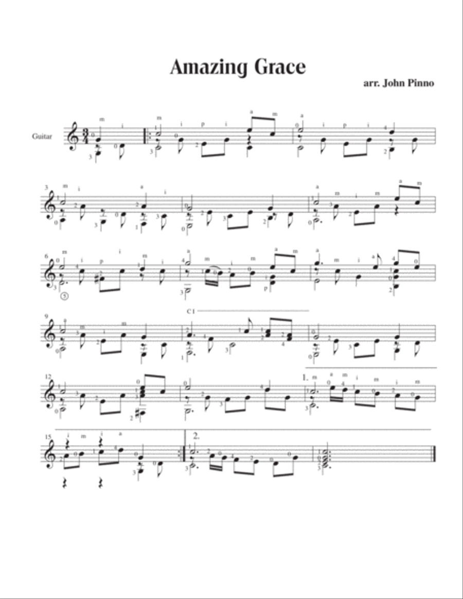Hymn Tunes for classical guitar Acoustic Guitar scores gallery preview page 2