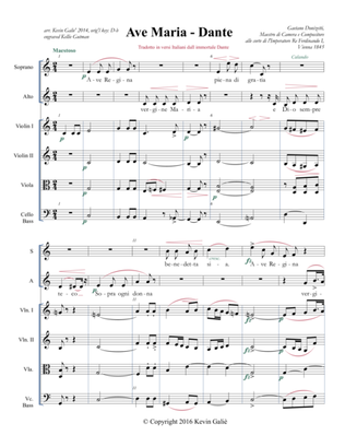 Ave Maria - Dante (Galiè) SA Score and Parts