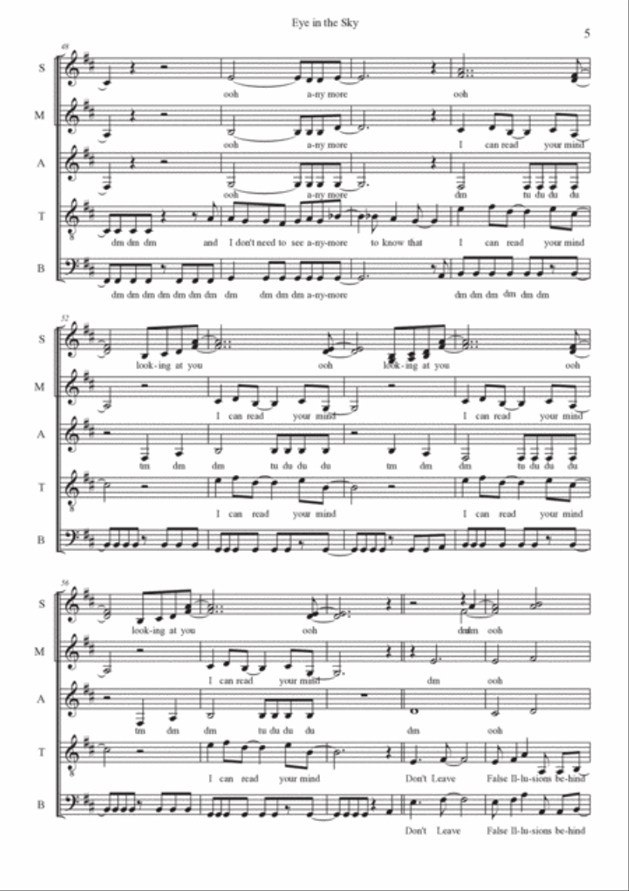 Eye In The Sky Eye In The Sky A Cappella scores gallery preview page 5
