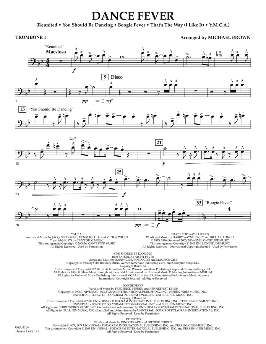 Dance Fever - Trombone 1