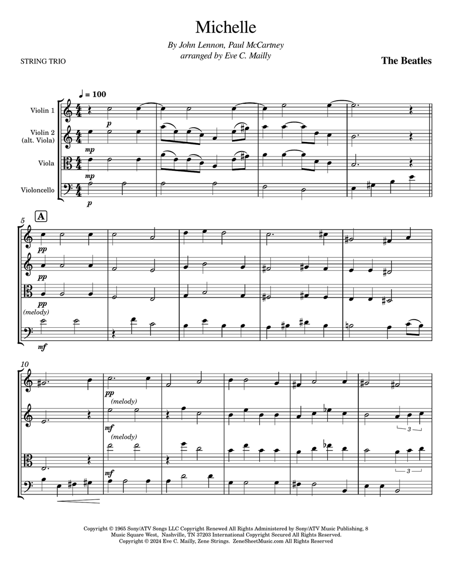 Michelle String Trio scores gallery preview page 1