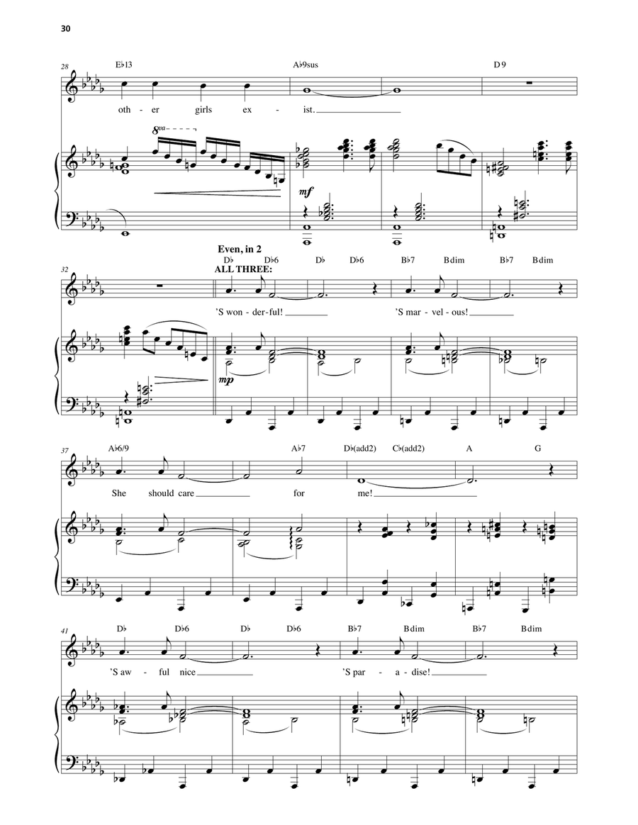 'S Wonderful (from An American In Paris) Voice scores gallery preview page 3