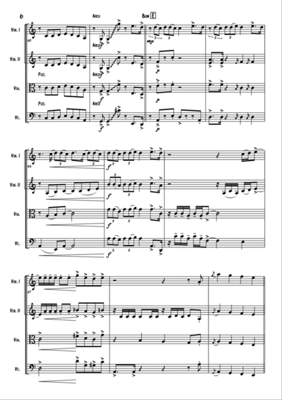 Bom Bom String Quartet scores gallery preview page 6