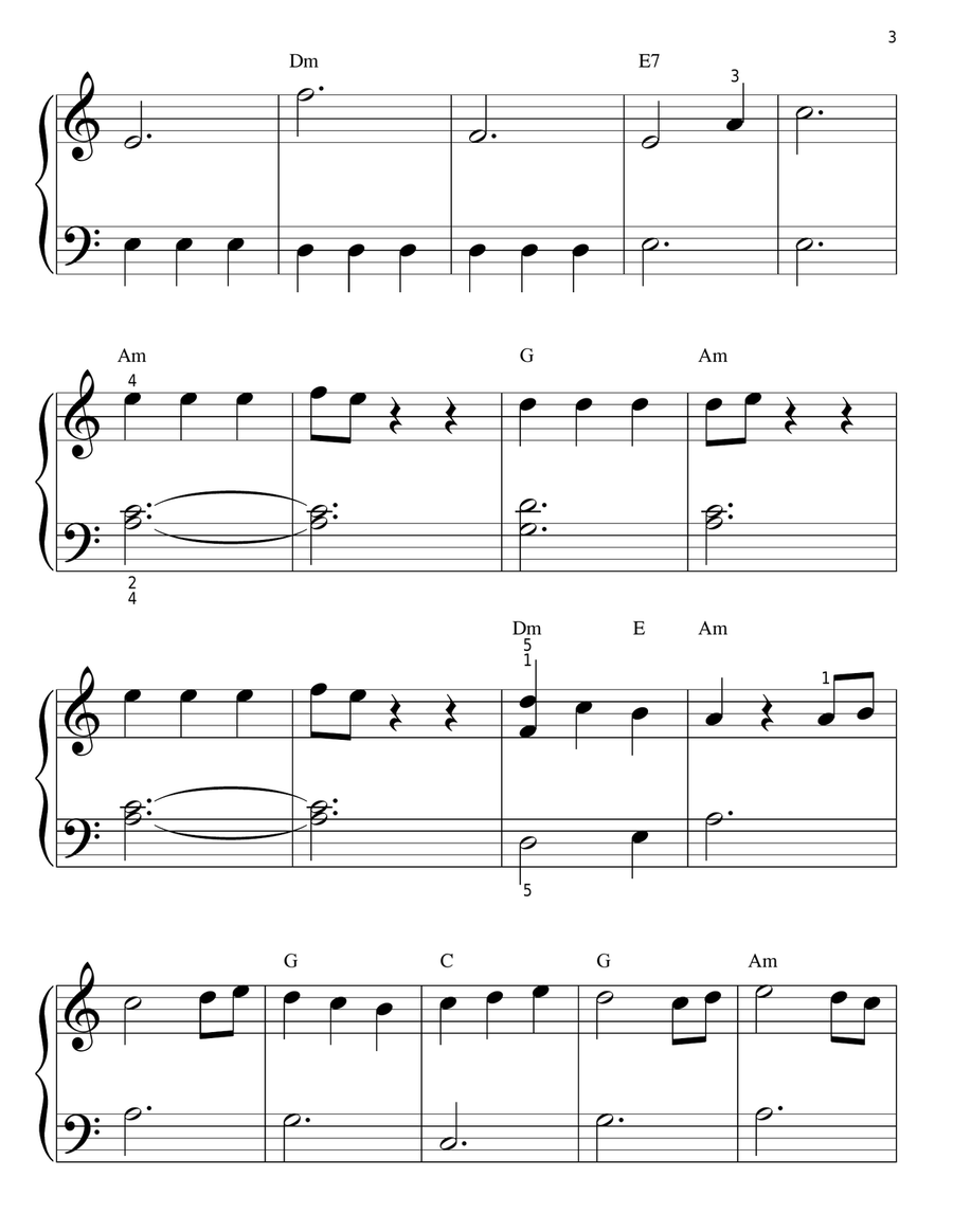 He's A Pirate (from Pirates Of The Caribbean: The Curse of the Black Pearl) Easy Piano scores gallery preview page 3
