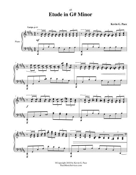 Etude in G# Minor - original piano solo image number null