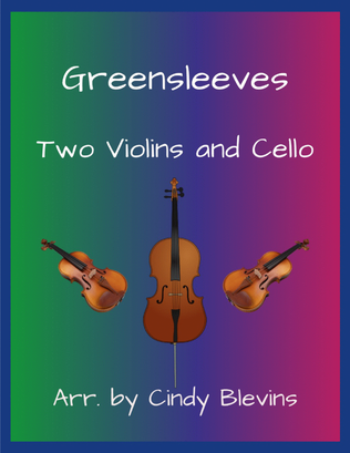 Book cover for Greensleeves, for Two Violins and Cello