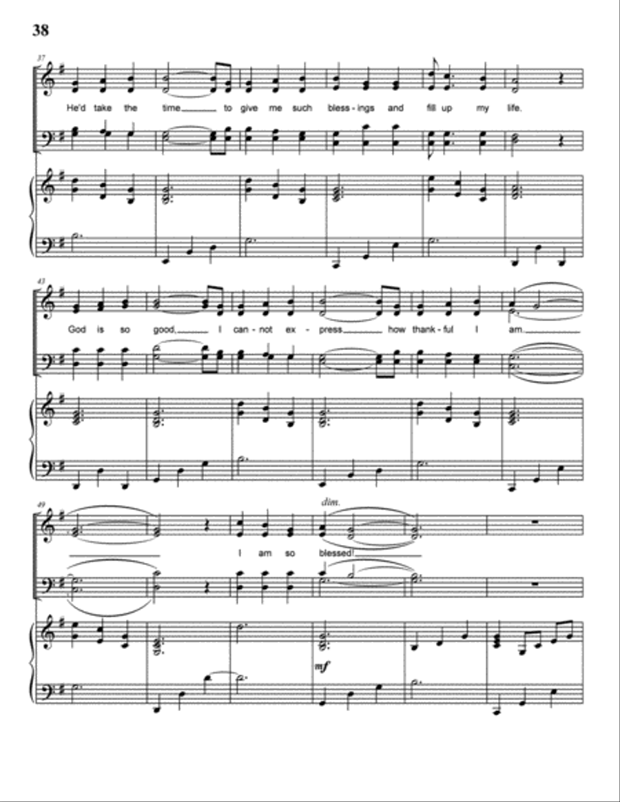 I Am So Blessed I Am So Blessed 4-Part scores gallery preview page 3