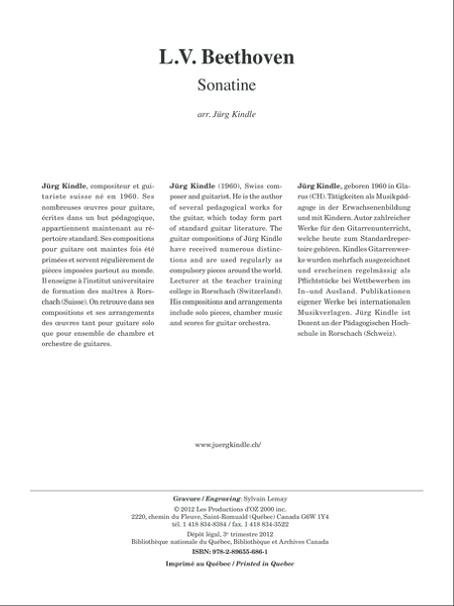 Sonatine 43a Sonatine 43a Classical Guitar scores gallery preview page 1