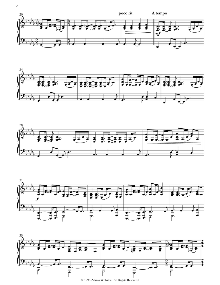 Table For Four - CrusaderBeach - Uplifting Upbeat Piano Solo Piano Solo scores gallery preview page 2