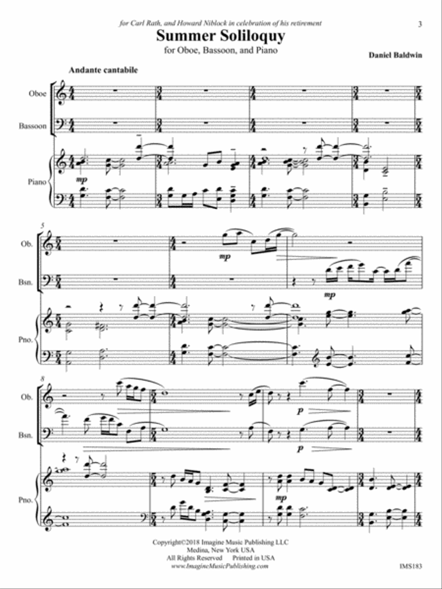 Summer Soliloquy Bassoon scores gallery preview page 4