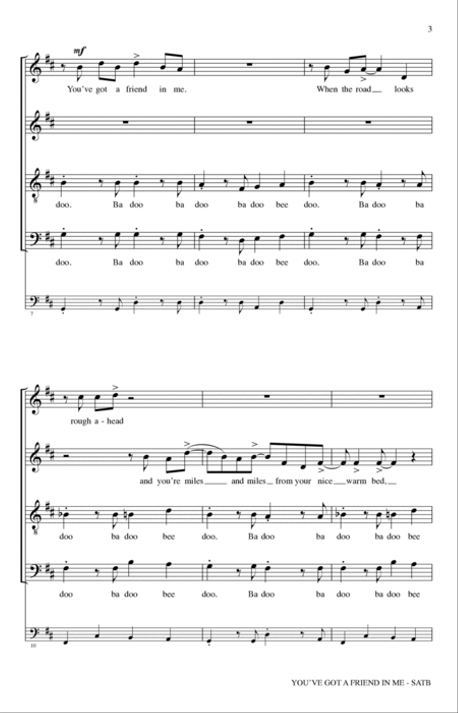 You've Got A Friend In Me (from Toy Story) (arr. Cristi Cary Miller) 4-Part scores gallery preview page 2