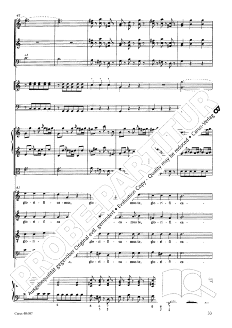 Mass in time of war (Missa in tempore belli) 4-Part scores gallery preview page 44