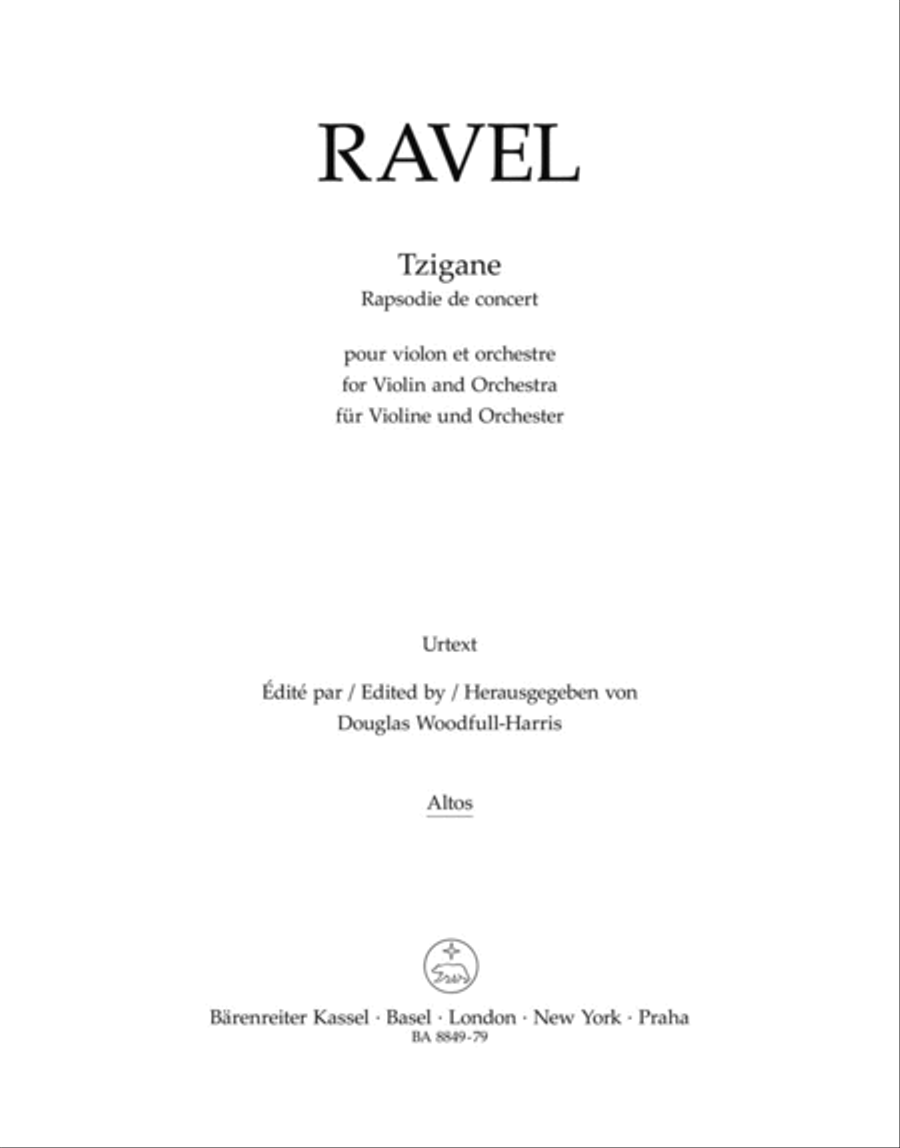 Tzigane Tzigane Violin scores gallery preview page 1