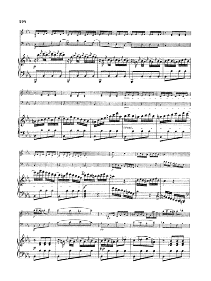Beethoven: Trio No. 9, in E flat Major (for piano, violin, and cello) Piano Trio scores gallery preview page 4