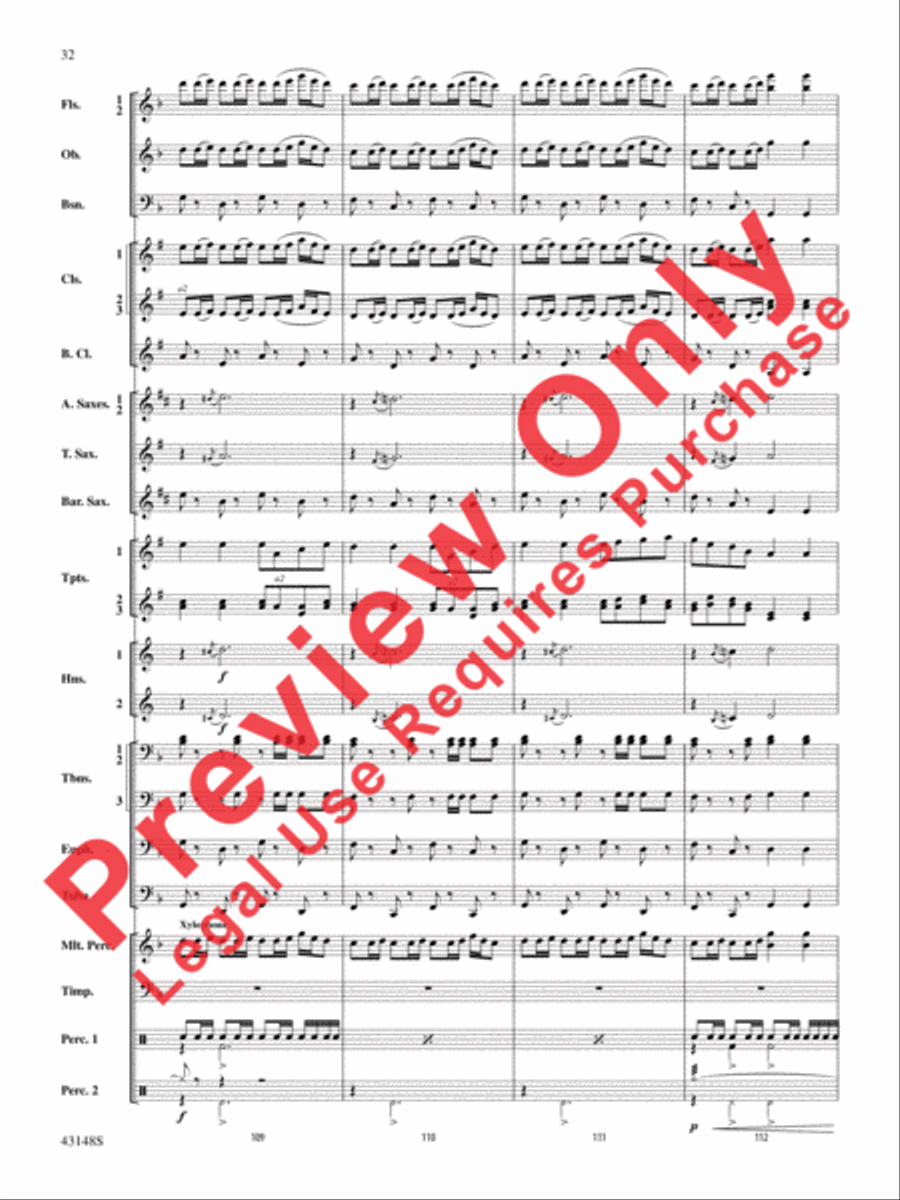 Of Sea and Song Concert Band scores gallery preview page 33