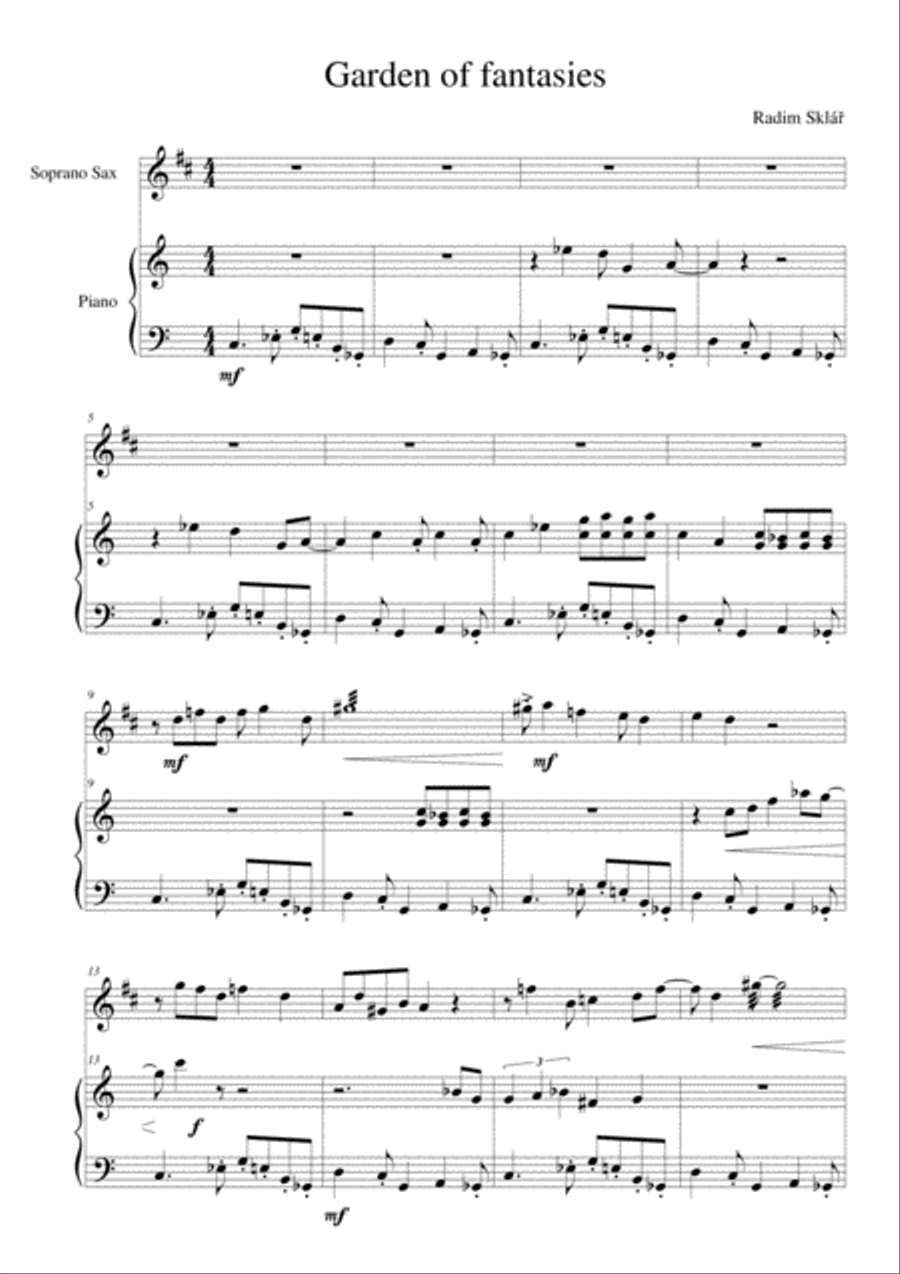Garden of fantasies Woodwind Duet scores gallery preview page 1