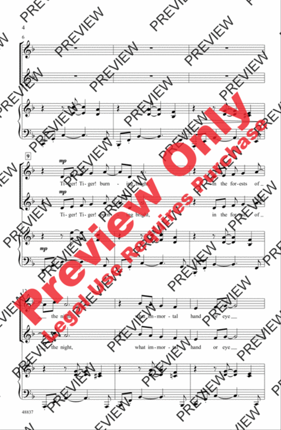 Tiger! Tiger! Women's Choir scores gallery preview page 3