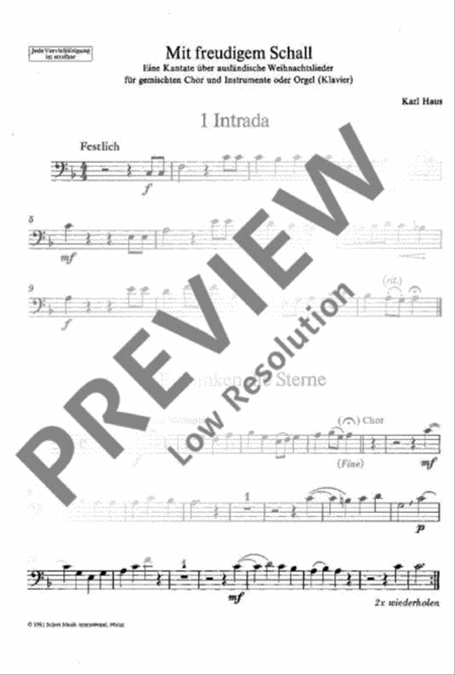Mit freudigem Schall Choir scores gallery preview page 3
