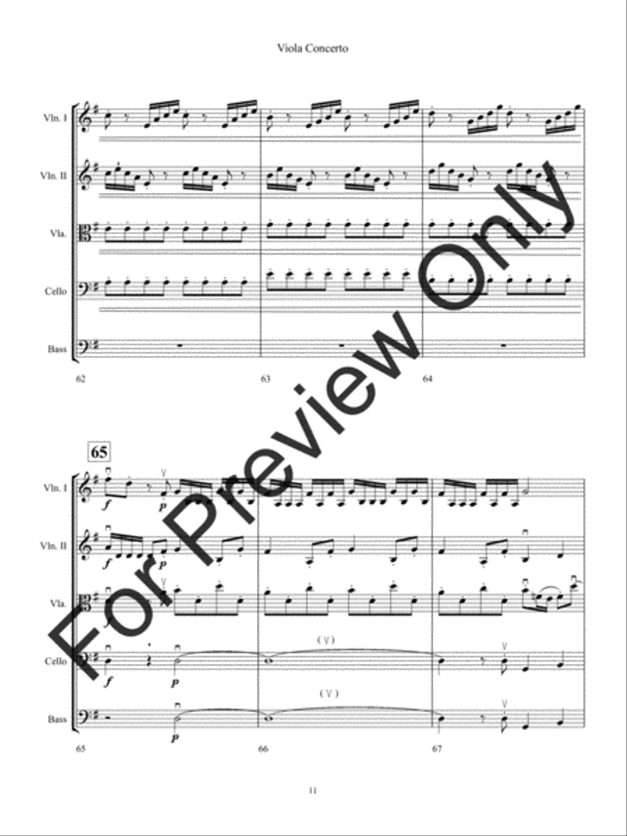 Viola Concerto String Orchestra scores gallery preview page 14