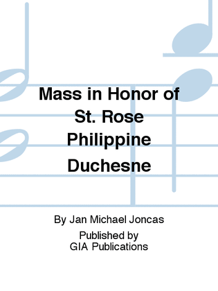 Book cover for Mass in Honor of St. Rose Philippine Duchesne