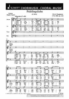 Fruehlingslieder Op.32/3 Satb
