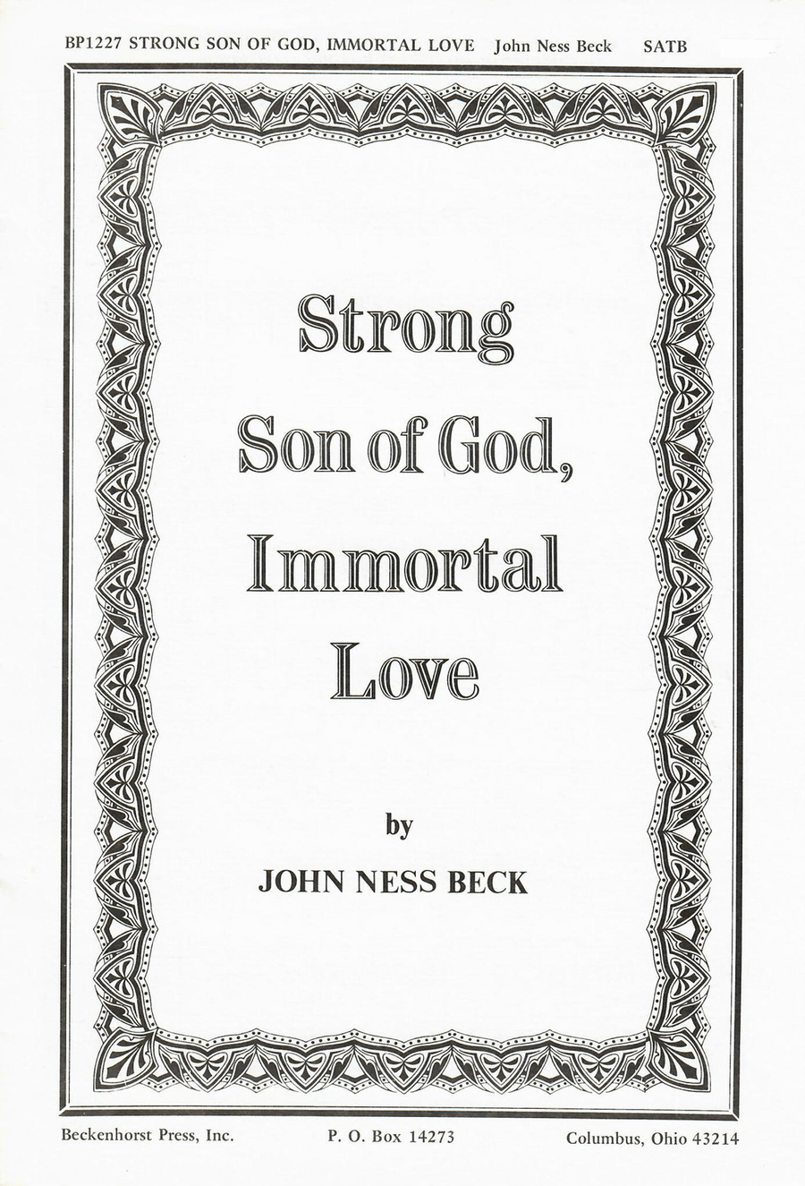 Strong Son of God, Immortal Love 4-Part scores gallery preview page 1