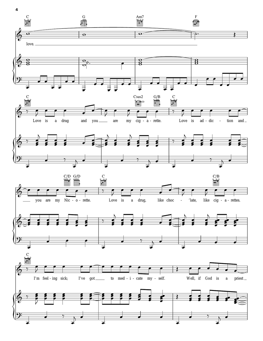 Origin Of Love Origin Of Love Piano, Vocal, Guitar scores gallery preview page 4